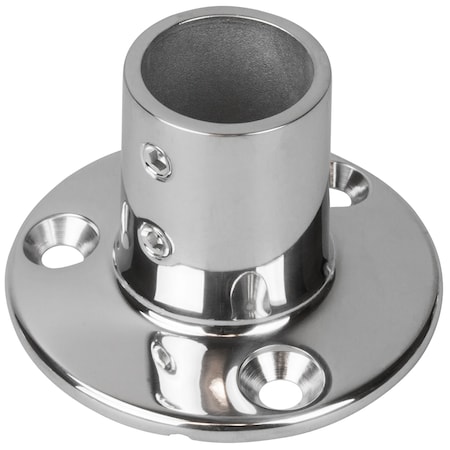 Rail Base Fitting 2-3/4 Round Base 90degree 316 Stainless Steel-1 OD